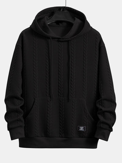 Relax Fit Wheat Jacquard Hoodie