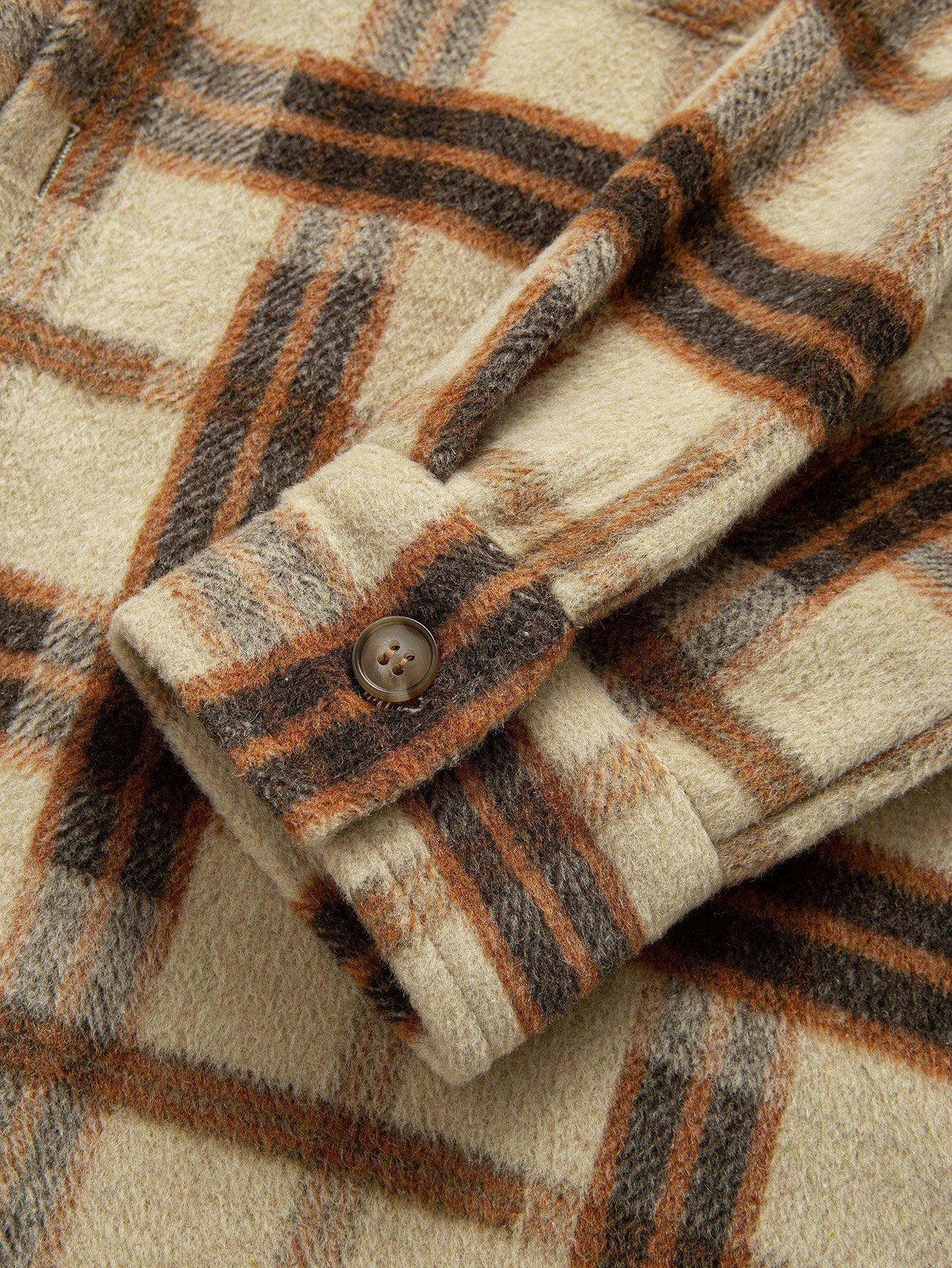 Relax Fit Heavy Weight Flannel Plaid Hooded Shirt