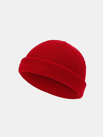 Solid Color Warm Short Knitted Hat