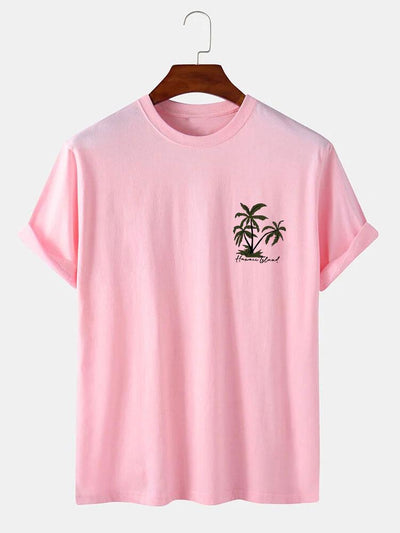 Hawaii Island Palm Tree Print T-Shirt