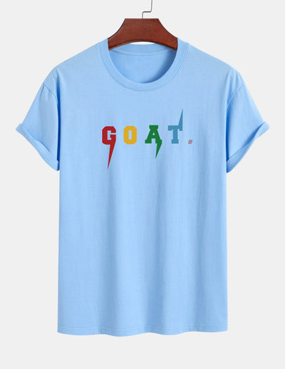Regular Fit Goat Print Cotton T-Shirt