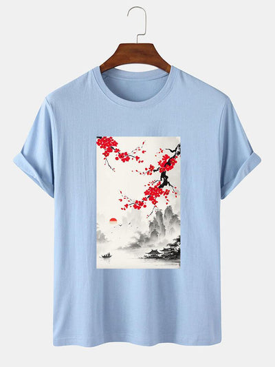 Ink Landscape Print T-Shirt