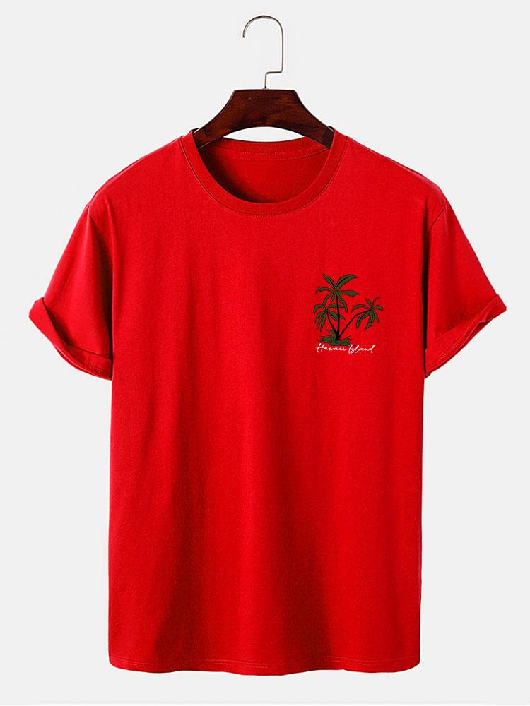 Hawaii Island Palm Tree Print T-Shirt