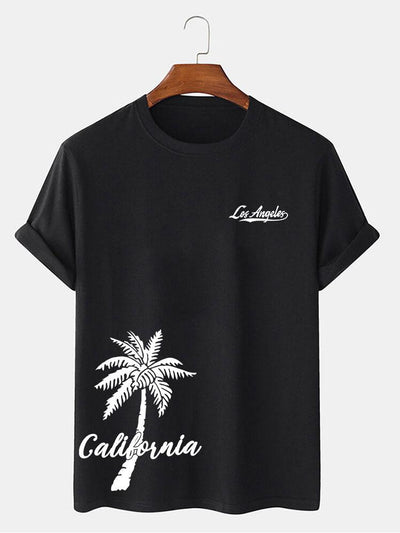 California Palm Tree Print T-Shirt