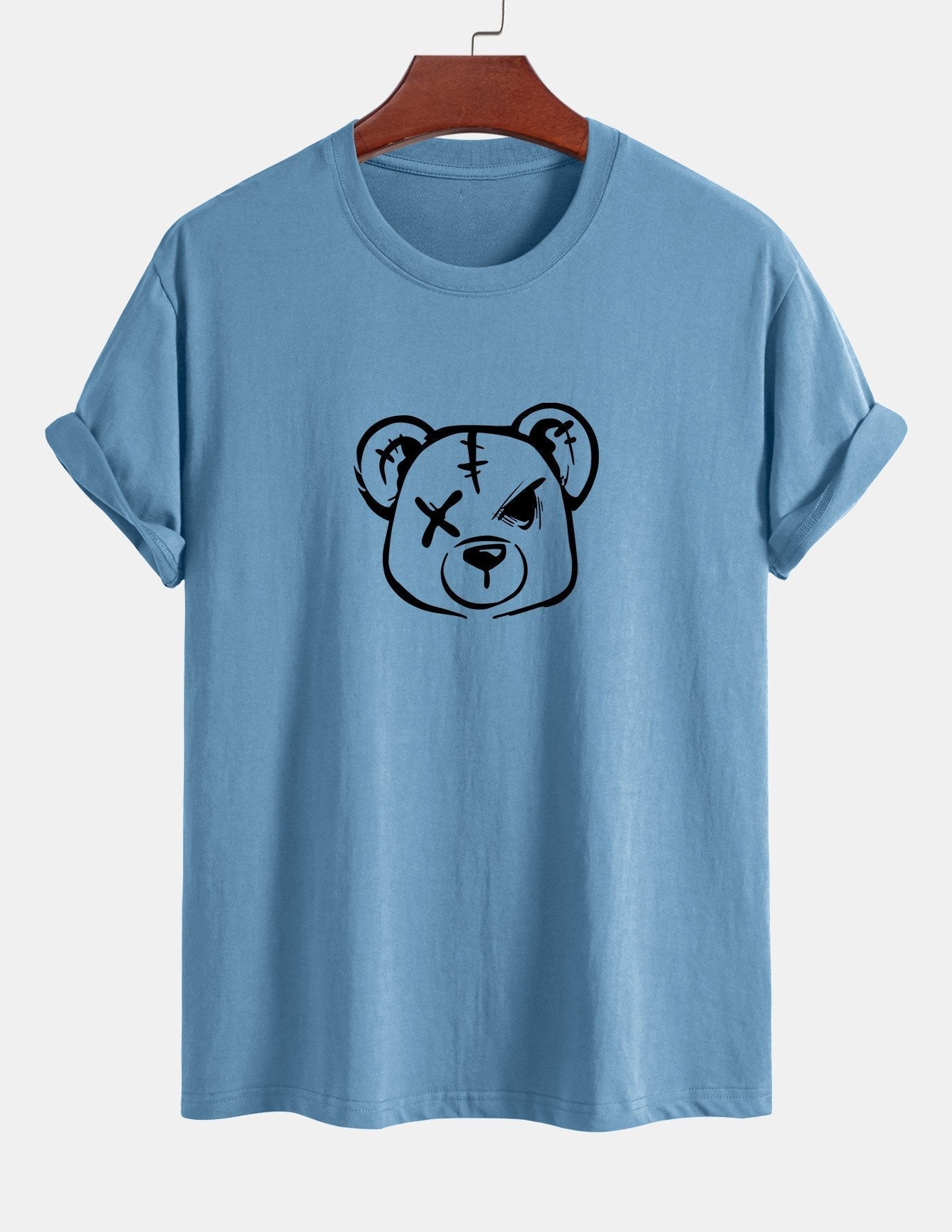 Regular Fit Bear Print Cotton T-Shirt