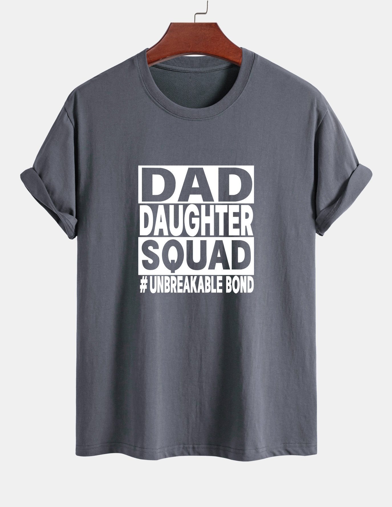 Regular Fit Dad And Daughter Squad Print Cotton T-Shirt