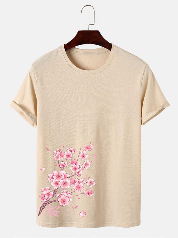 Cherry Blossoms Print T-Shirt