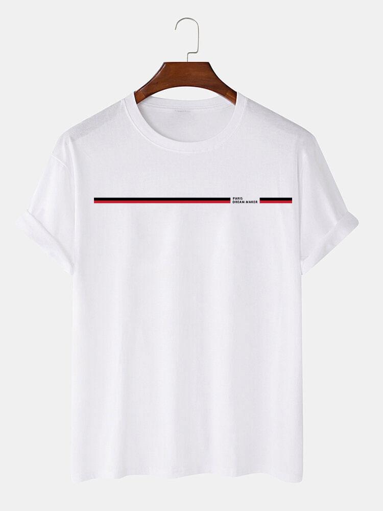 Paris Dream Maker Stripe Print T-Shirts