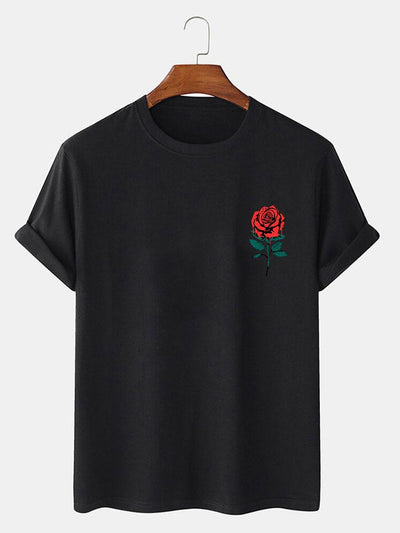 Dissolving Rose Slogan Print T-Shirt