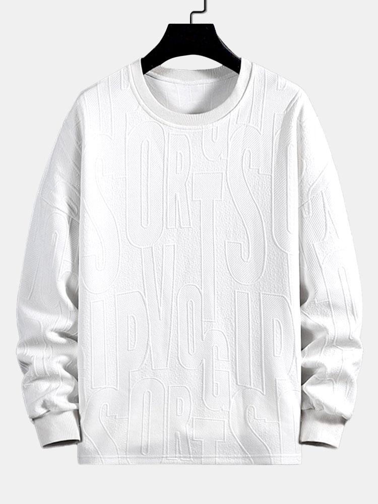 Long sleeve Fashion Letter Jacquard T-Shirt
