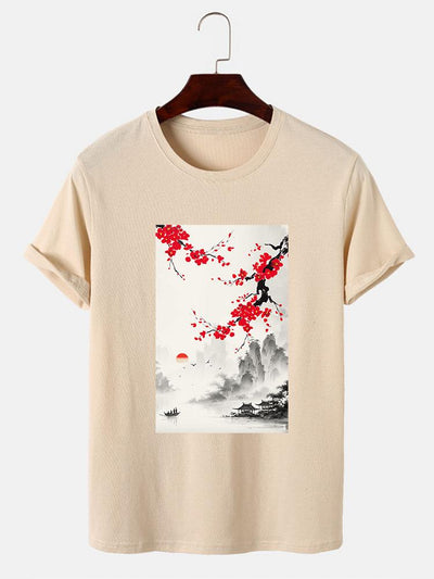 Ink Landscape Print T-Shirt