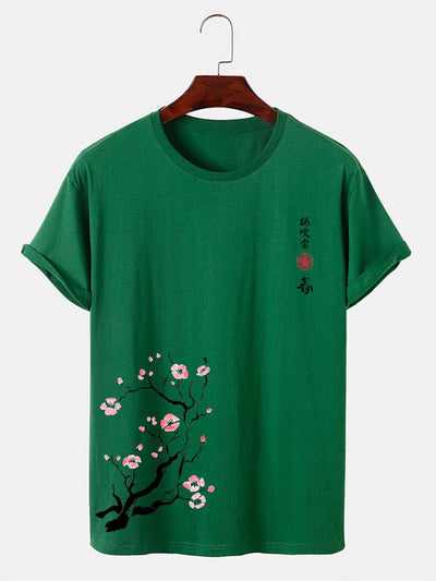 Cherry Blossoms Print T-Shirt