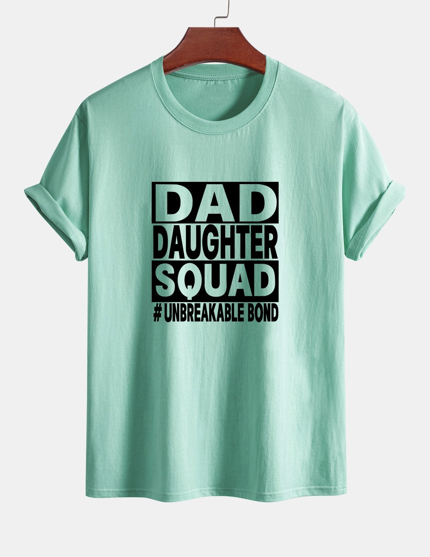 Regular Fit Dad And Daughter Squad Print Cotton T-Shirt