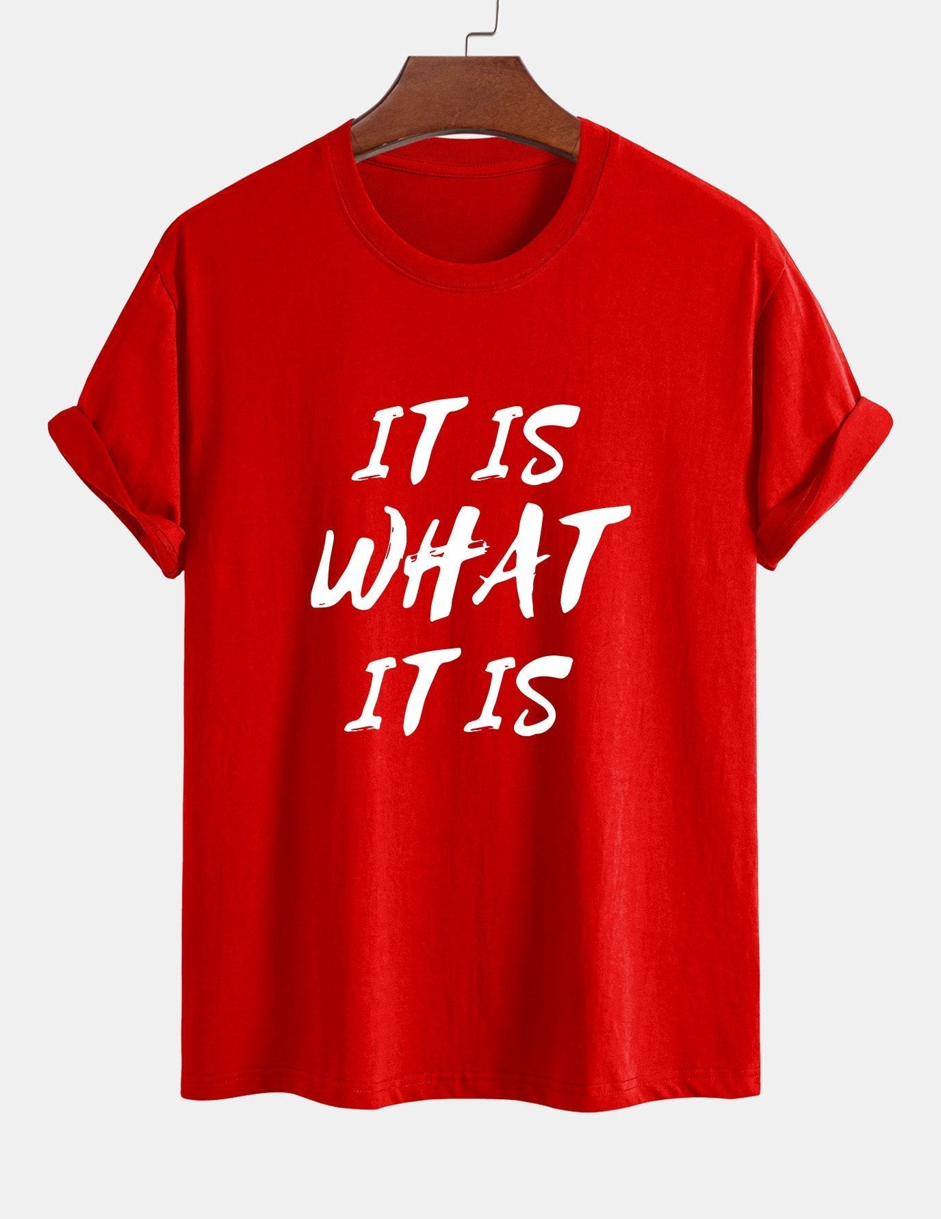 Regular Fit It Is What It Is Print Cotton T-Shirt