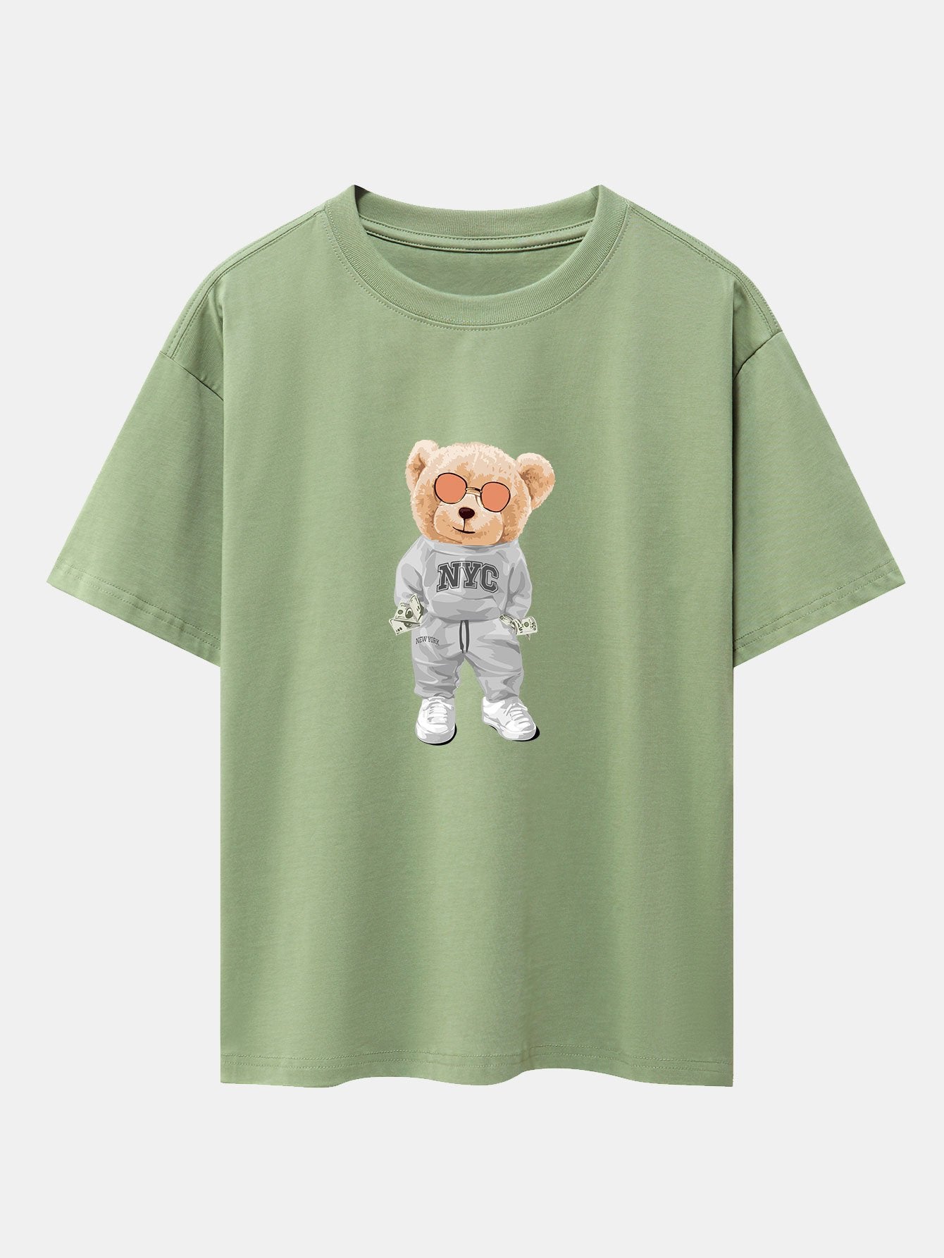 Rich Bear Print Heavy Weight Oversize T-Shirt