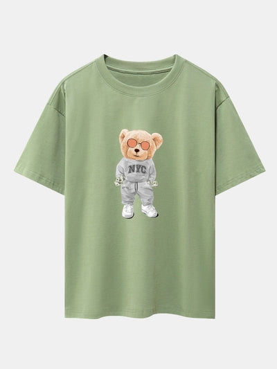 Rich Bear Print Heavy Weight Oversize T-Shirt