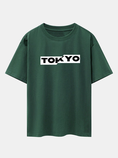 Tokyo Print Drop Shoulder Oversize T-Shirt