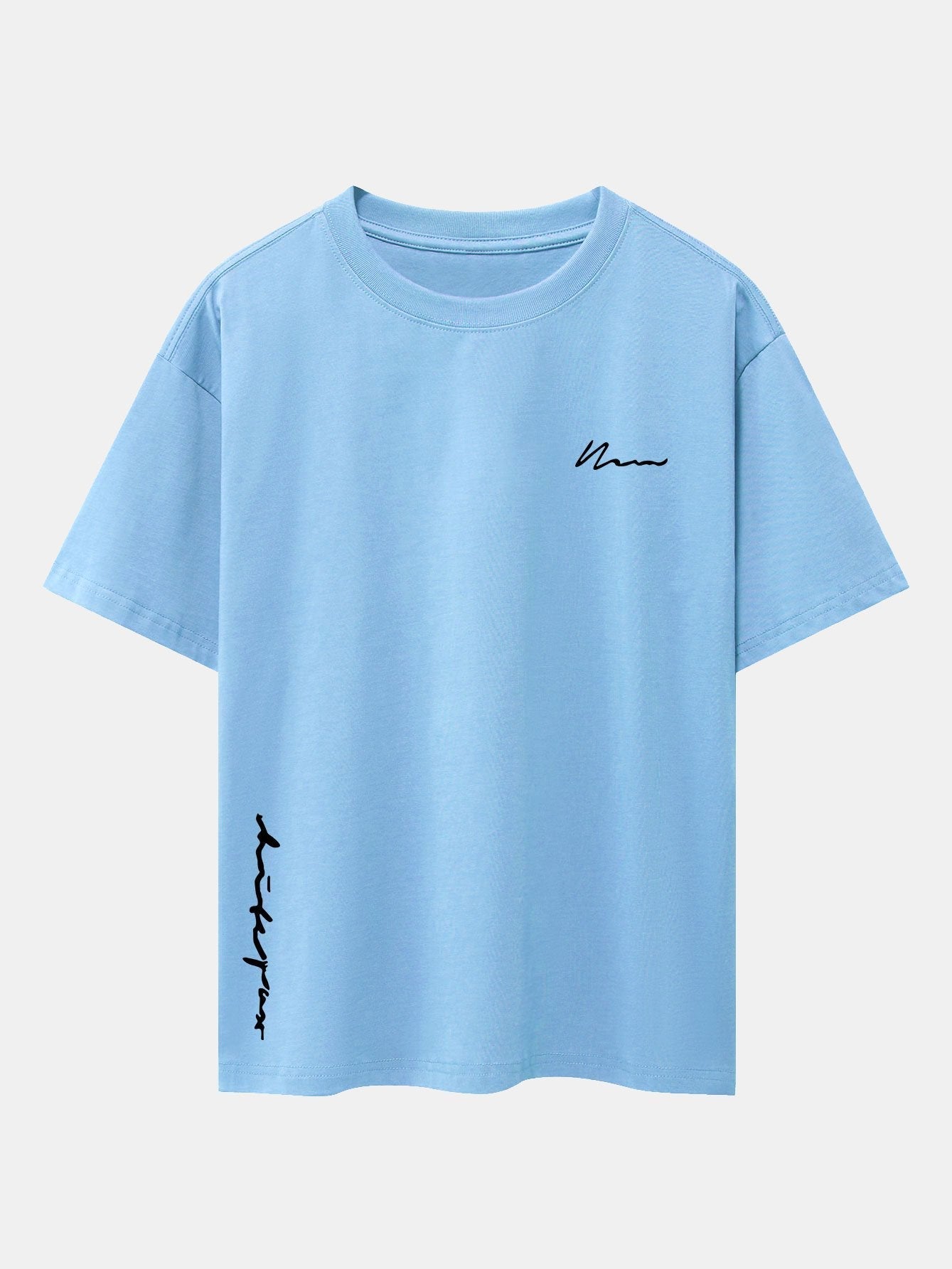 Slogan Print Drop Shoulder Oversize T-Shirt