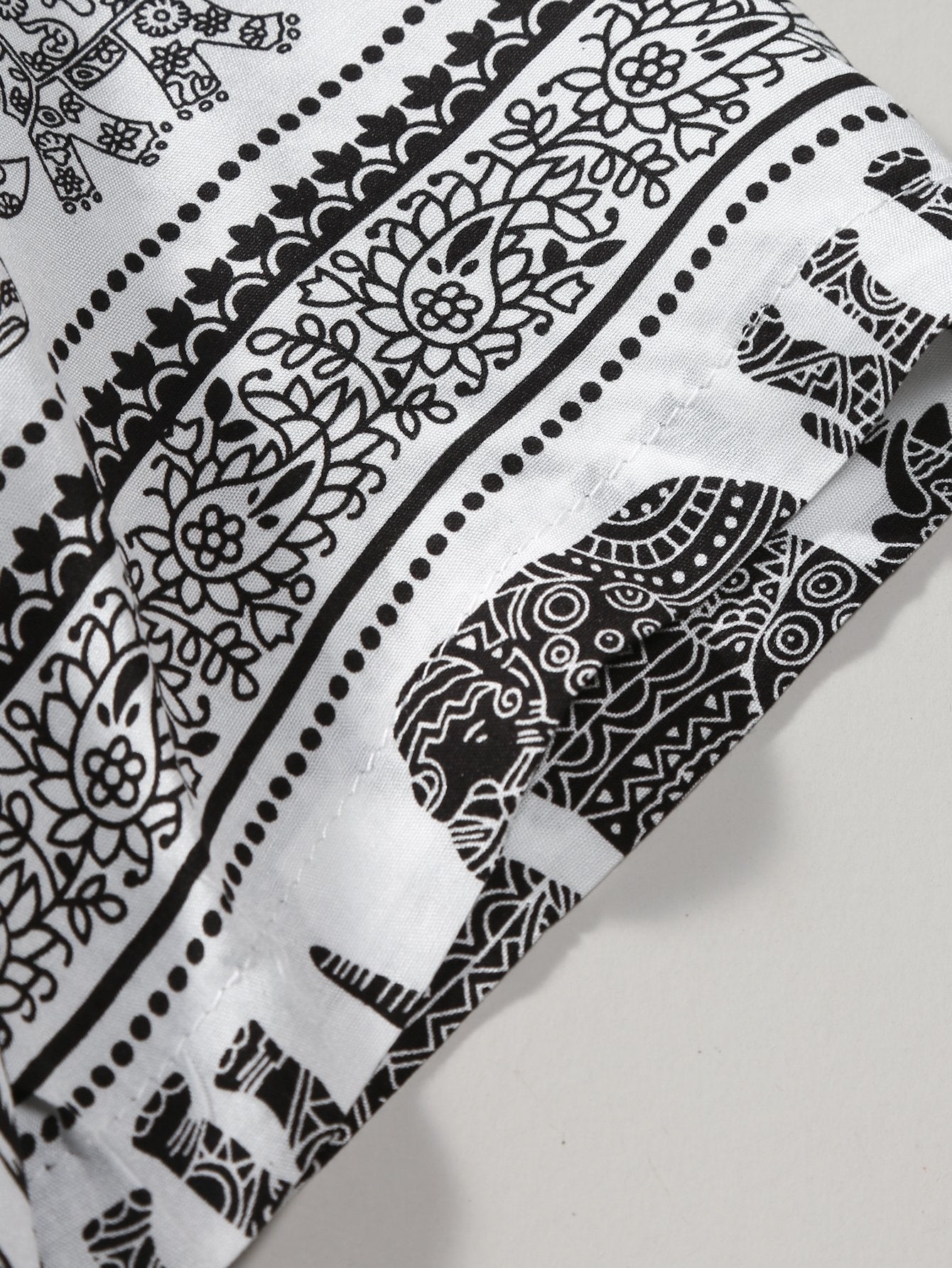 Elephant Print Button Up Shirt
