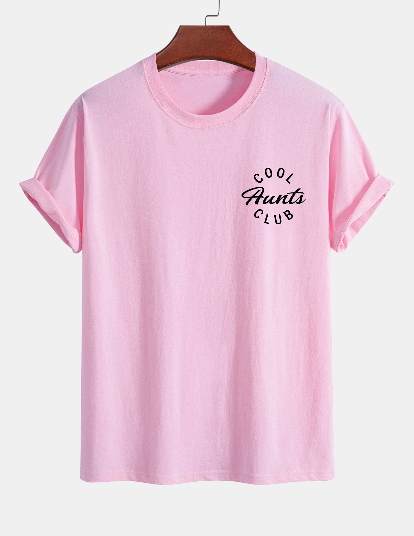 Regular Fit Cool Aunts Club Print Cotton T-Shirt