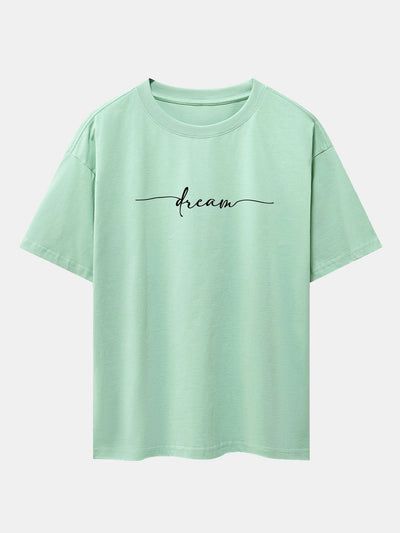 Dream Letters Print Heavy Weight Oversize T-Shirt