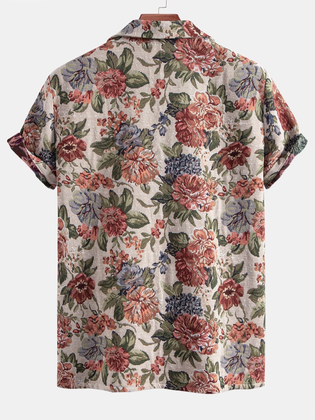 Floral Jacquard Cuban Shirt
