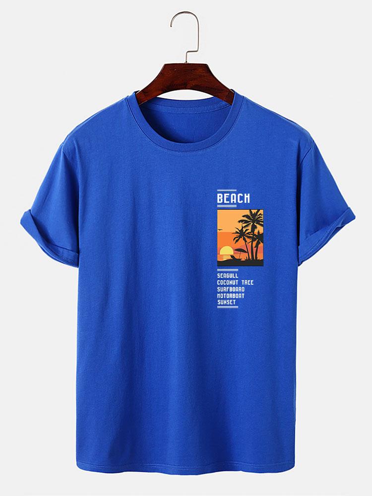 Beach Scenery Slogan Print T-Shirt