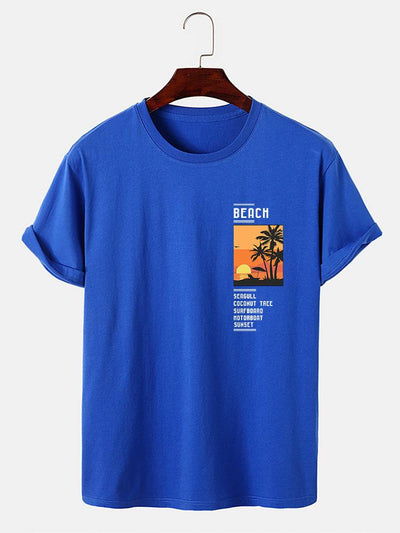 Beach Scenery Slogan Print T-Shirt
