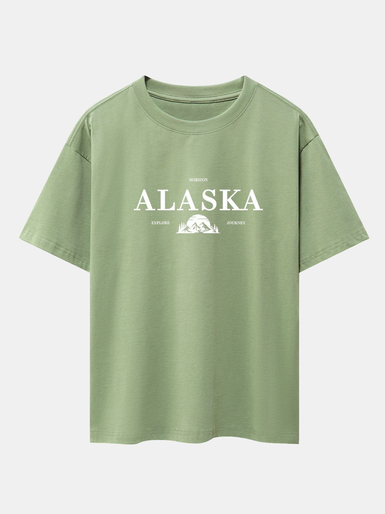 Alaska Slogan Print Drop Shoulder Oversize T-Shirt