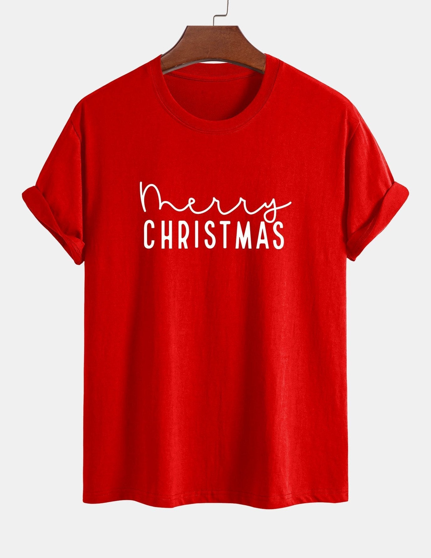 Regular Fit Christmas Print Cotton T-Shirt