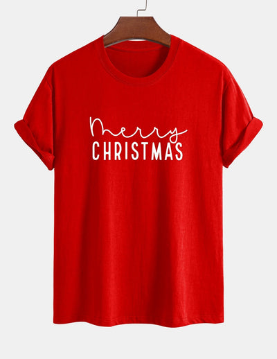 Regular Fit Christmas Print Cotton T-Shirt