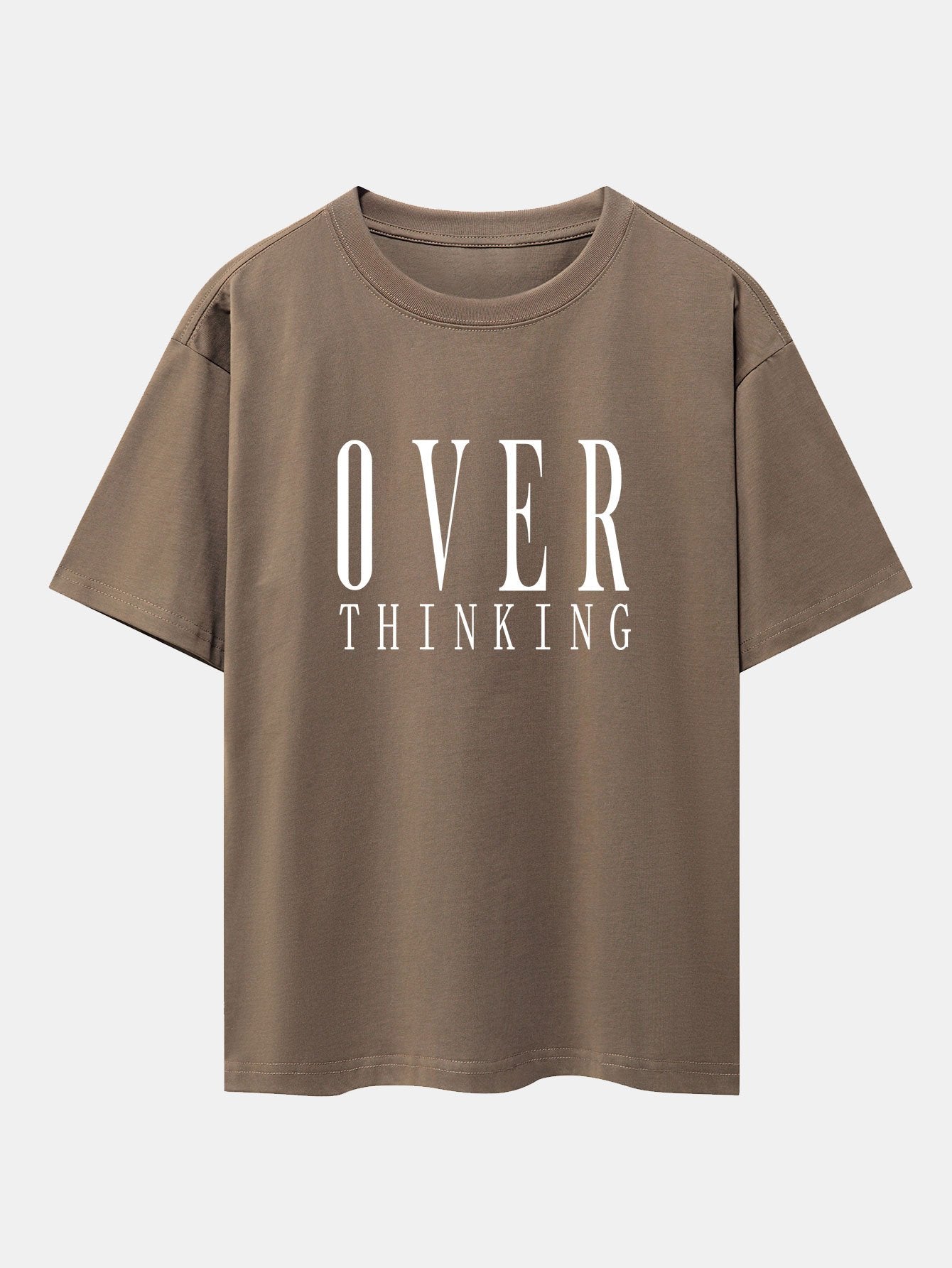 Slogan Print Drop Shoulder Oversize T-Shirt