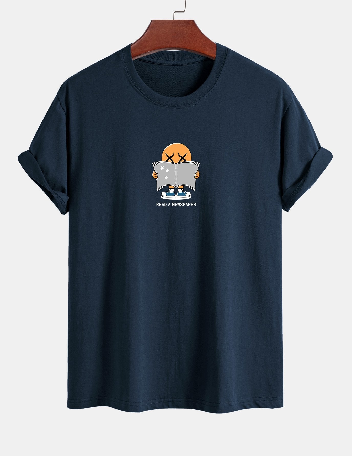 Regular Fit Reading Print Cotton T-Shirt
