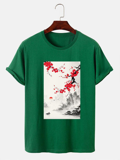 Ink Landscape Print T-Shirt