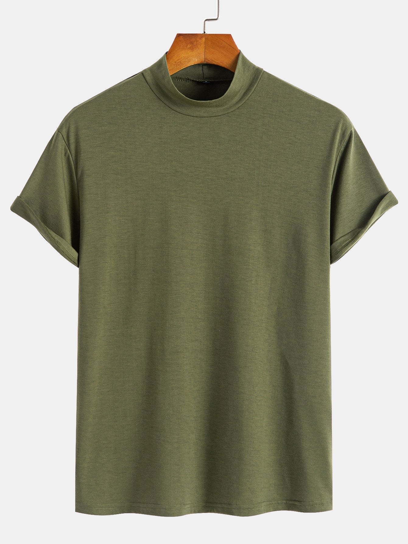 Short Sleeve Mock Neck T-Shirt