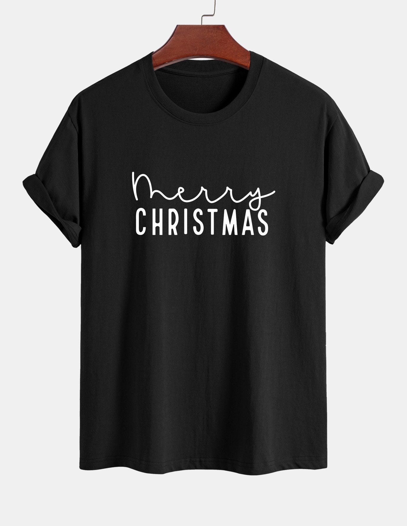 Regular Fit Christmas Print Cotton T-Shirt