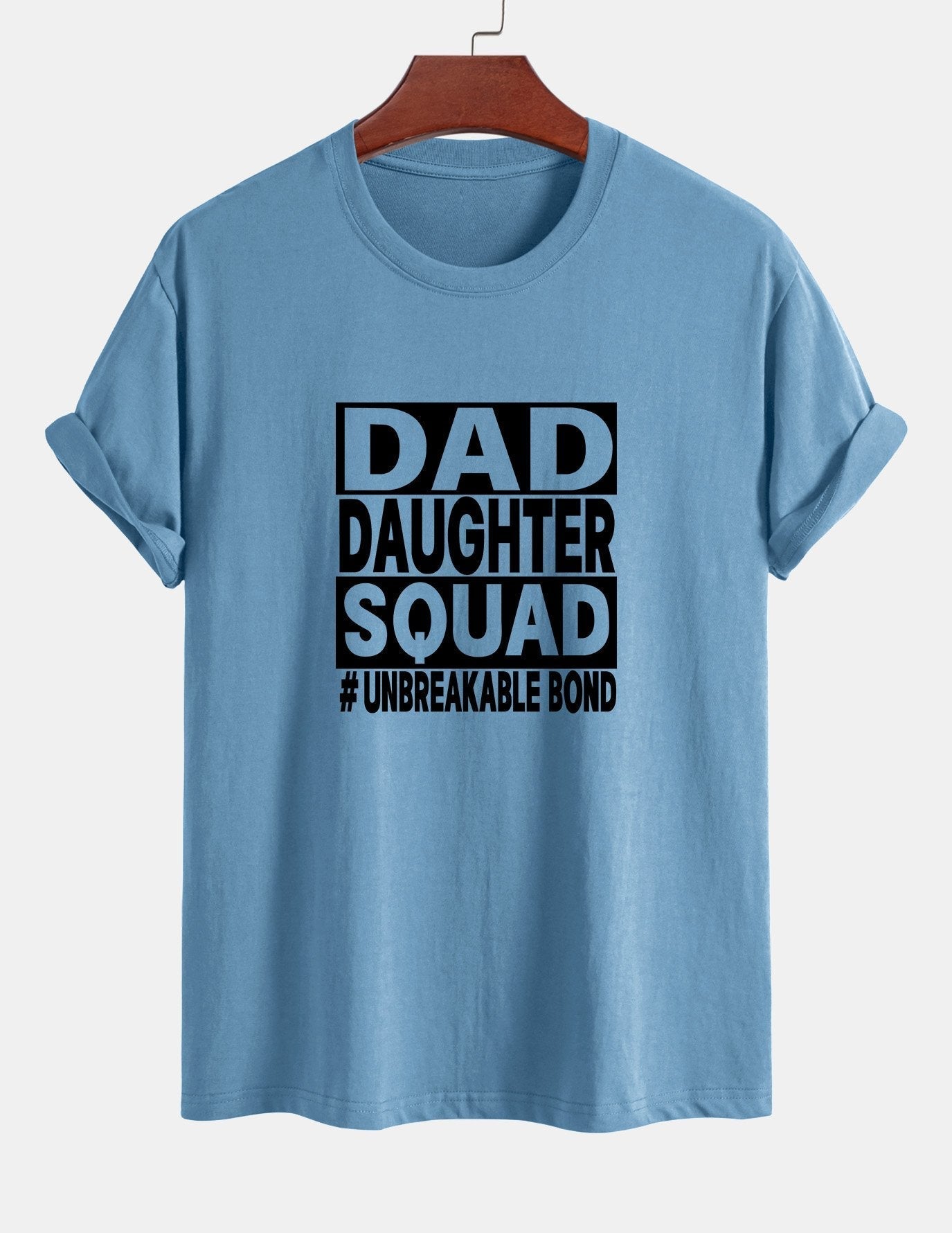 Regular Fit Dad And Daughter Squad Print Cotton T-Shirt
