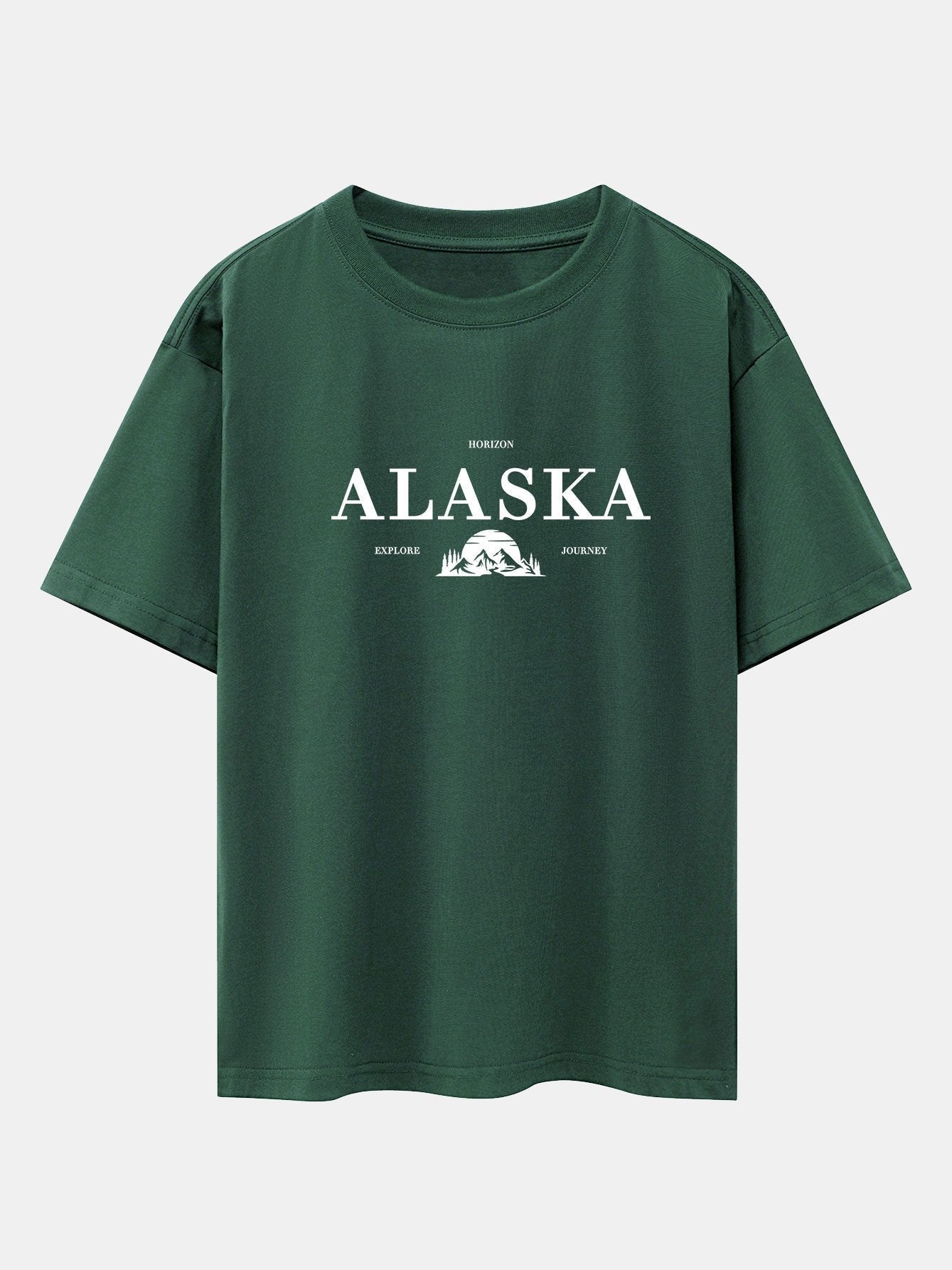 Alaska Slogan Print Drop Shoulder Oversize T-Shirt