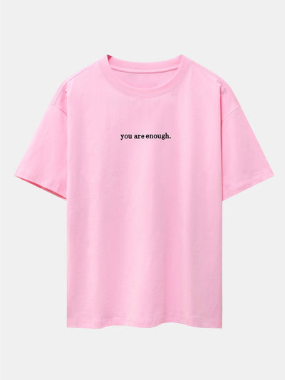 Slogan Back Print Drop Shoulder Oversize T-Shirt