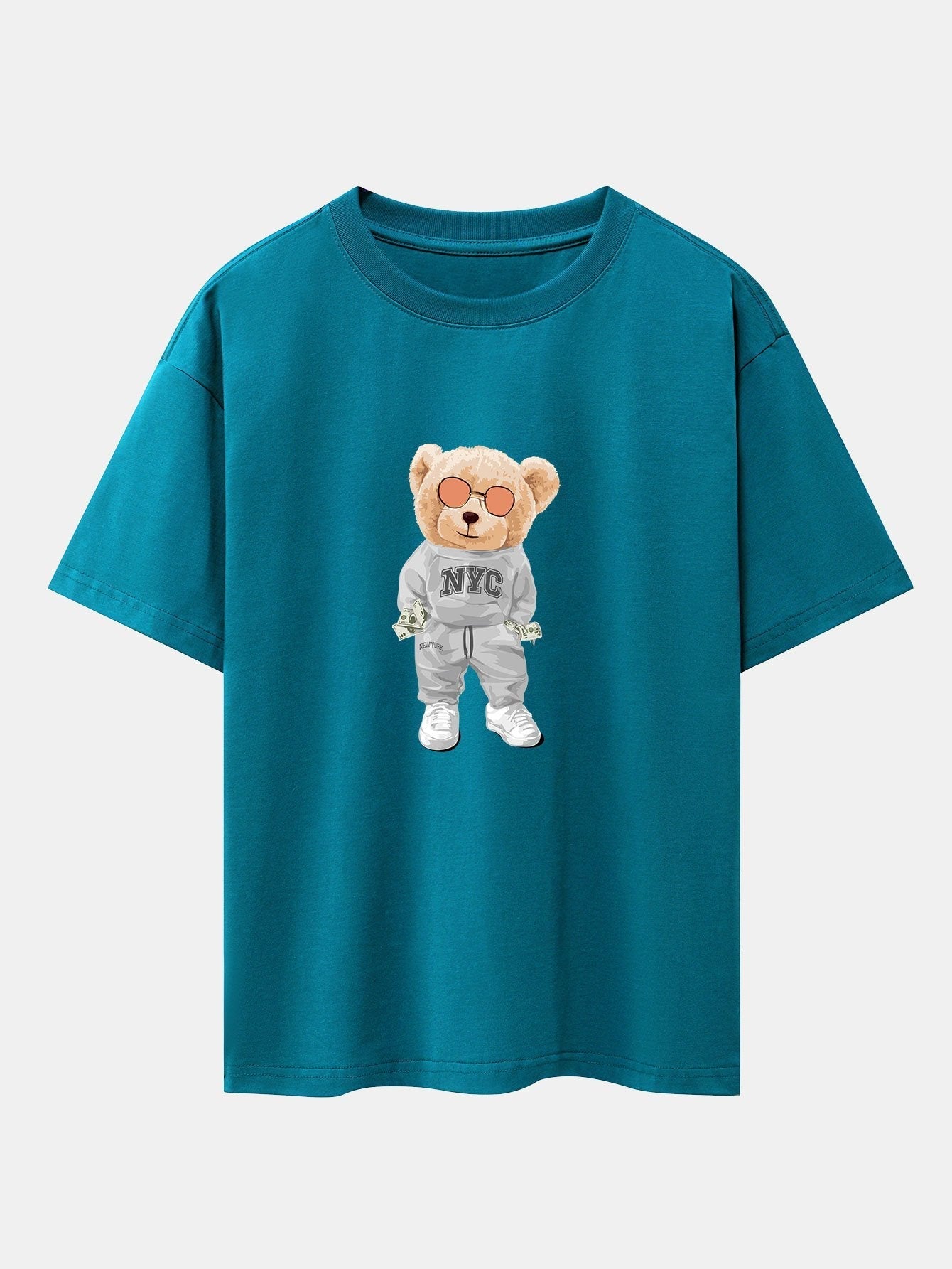 Rich Bear Print Heavy Weight Oversize T-Shirt