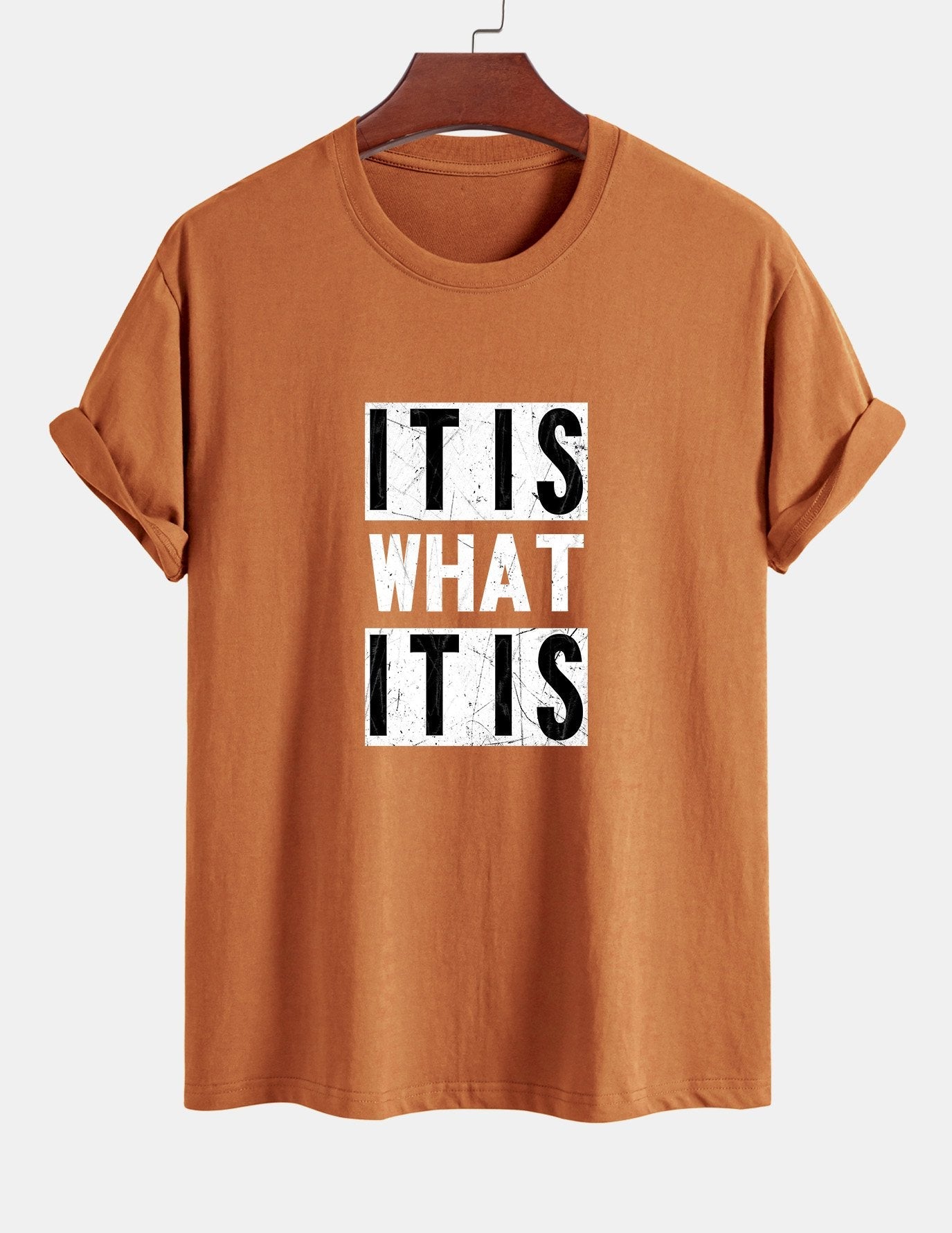 Regular Fit It Is What It Is Print Cotton T-Shirt