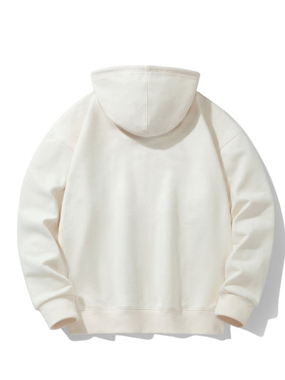 Plaid Pattern Dissolving Bear Print Drop Shoulder Relaxed Hoodie
