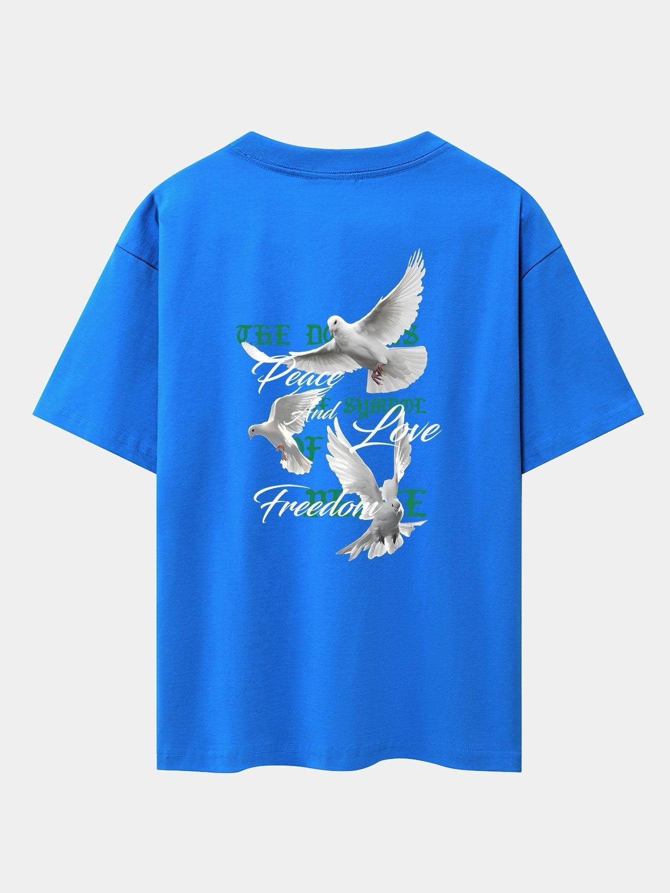 Dove Slogan Back Print Drop Shoulder Oversize T-Shirt