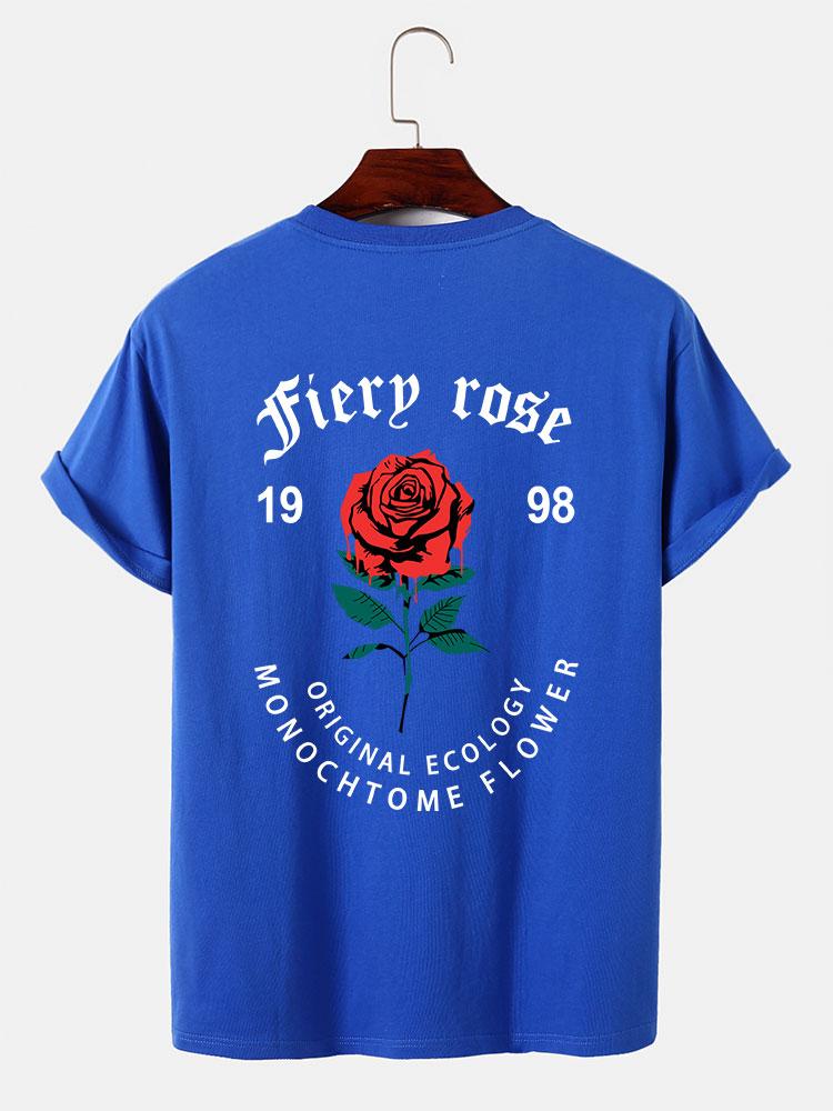 Dissolving Rose Slogan Print T-Shirt