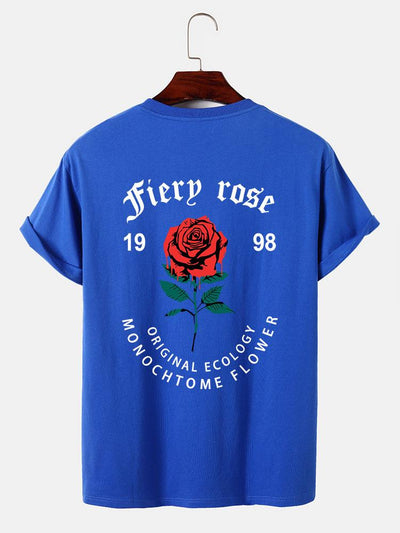 Dissolving Rose Slogan Print T-Shirt