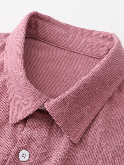 Plaid Corduroy Patchwork Shirt