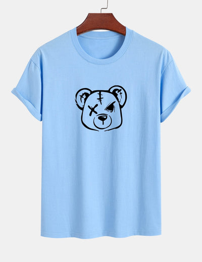 Regular Fit Bear Print Cotton T-Shirt