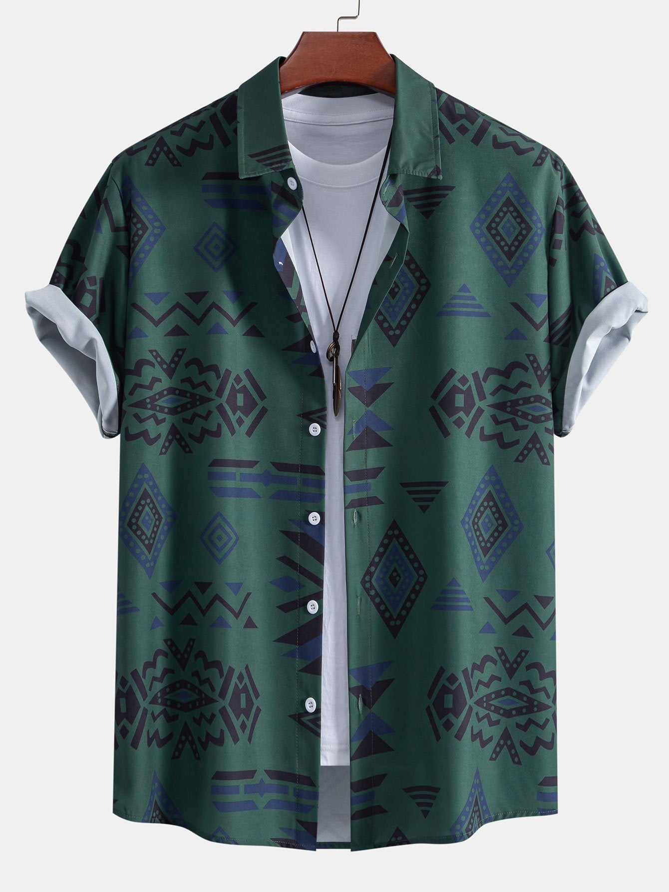 Aztec Geometric Print Shirt