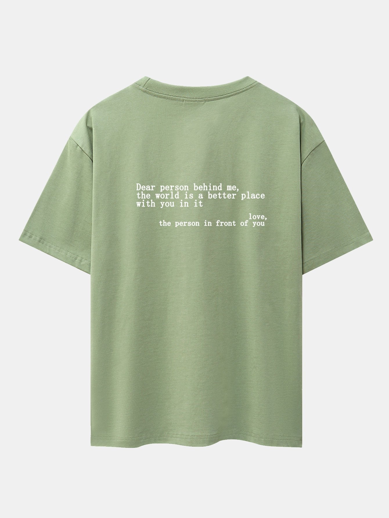 Slogan Back Print Drop Shoulder Oversize T-Shirt