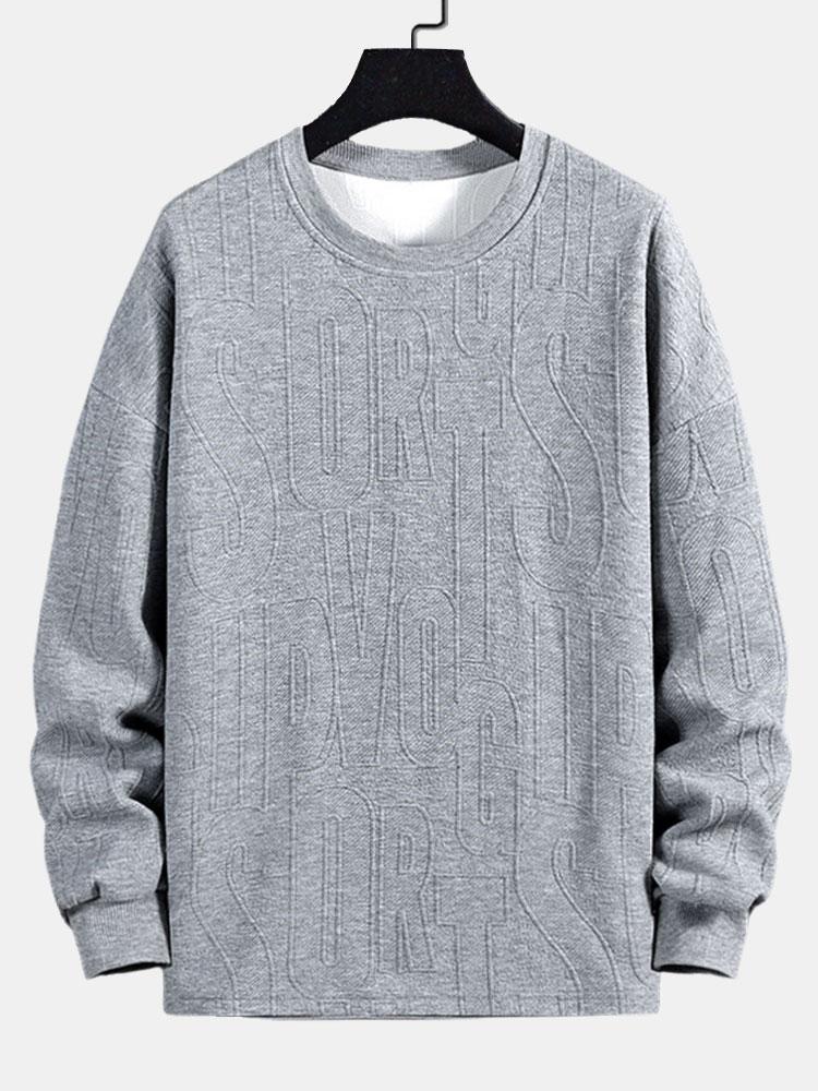Long sleeve Fashion Letter Jacquard T-Shirt